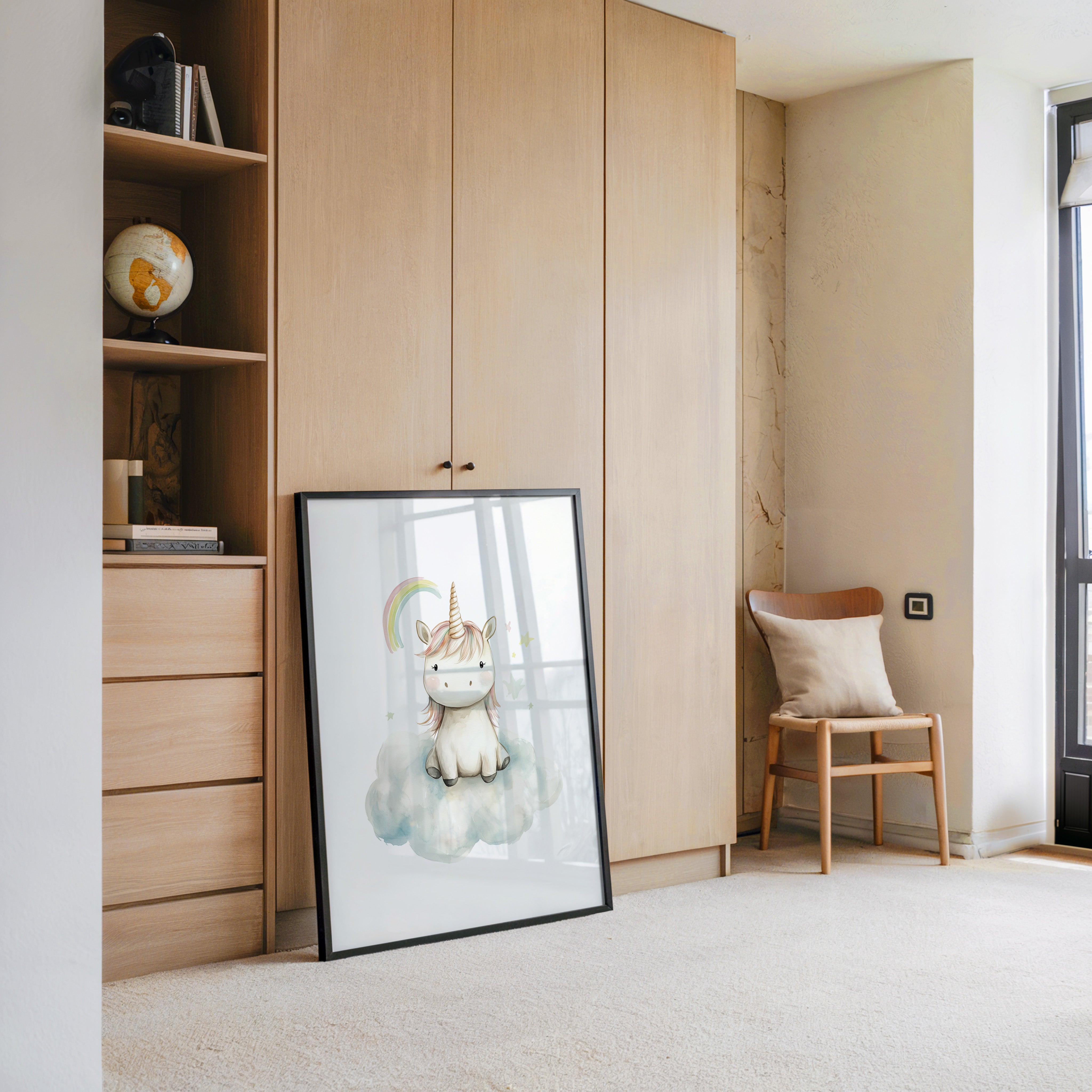 Einhorn auf Wolke Pastell