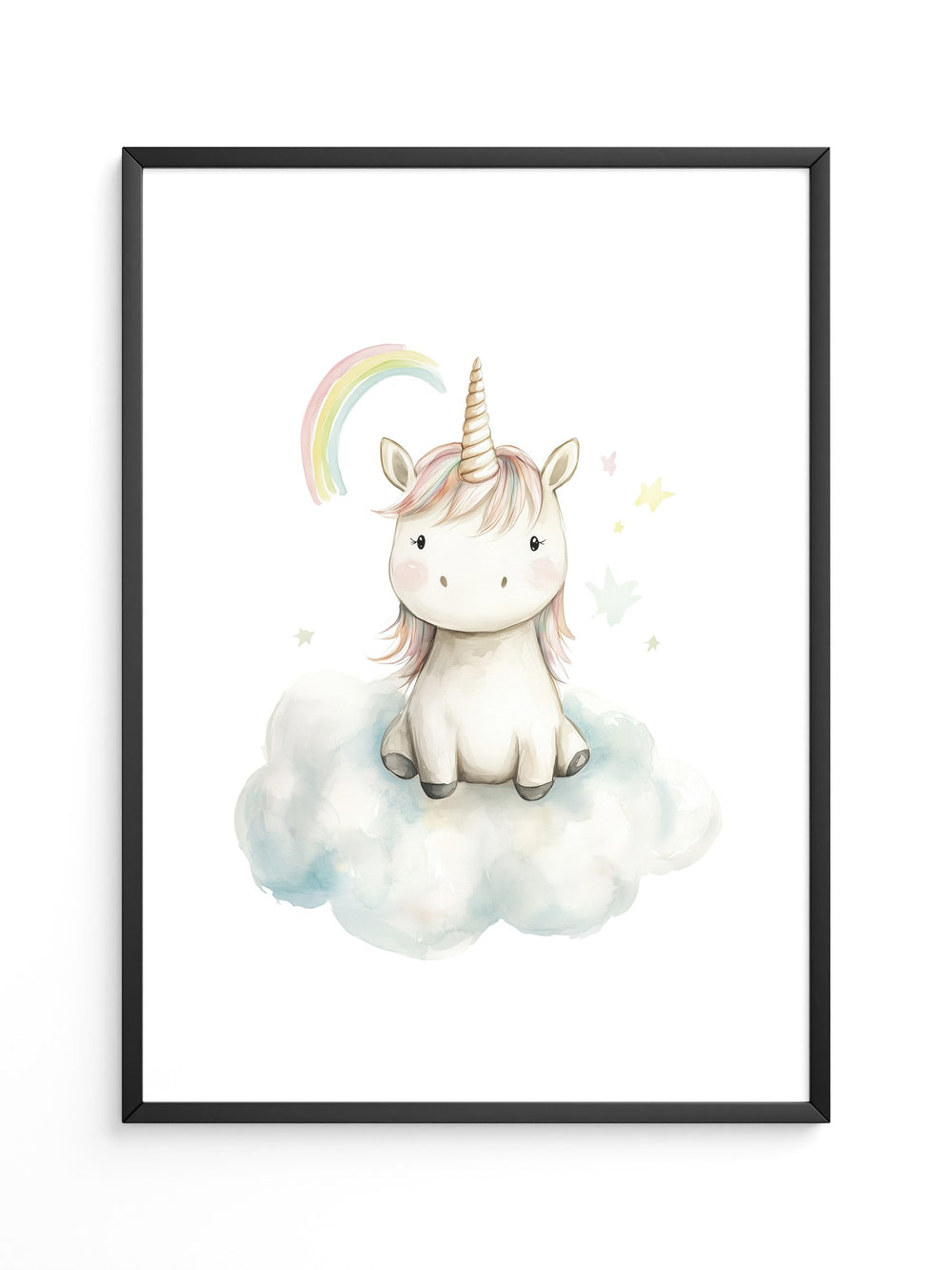 Einhorn auf Wolke Pastell