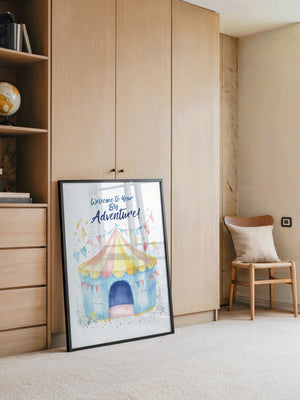 Zirkuszelt Aquarell Pastellfarben