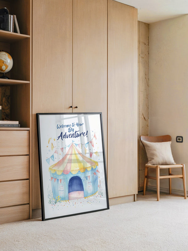 Zirkuszelt Aquarell Pastellfarben