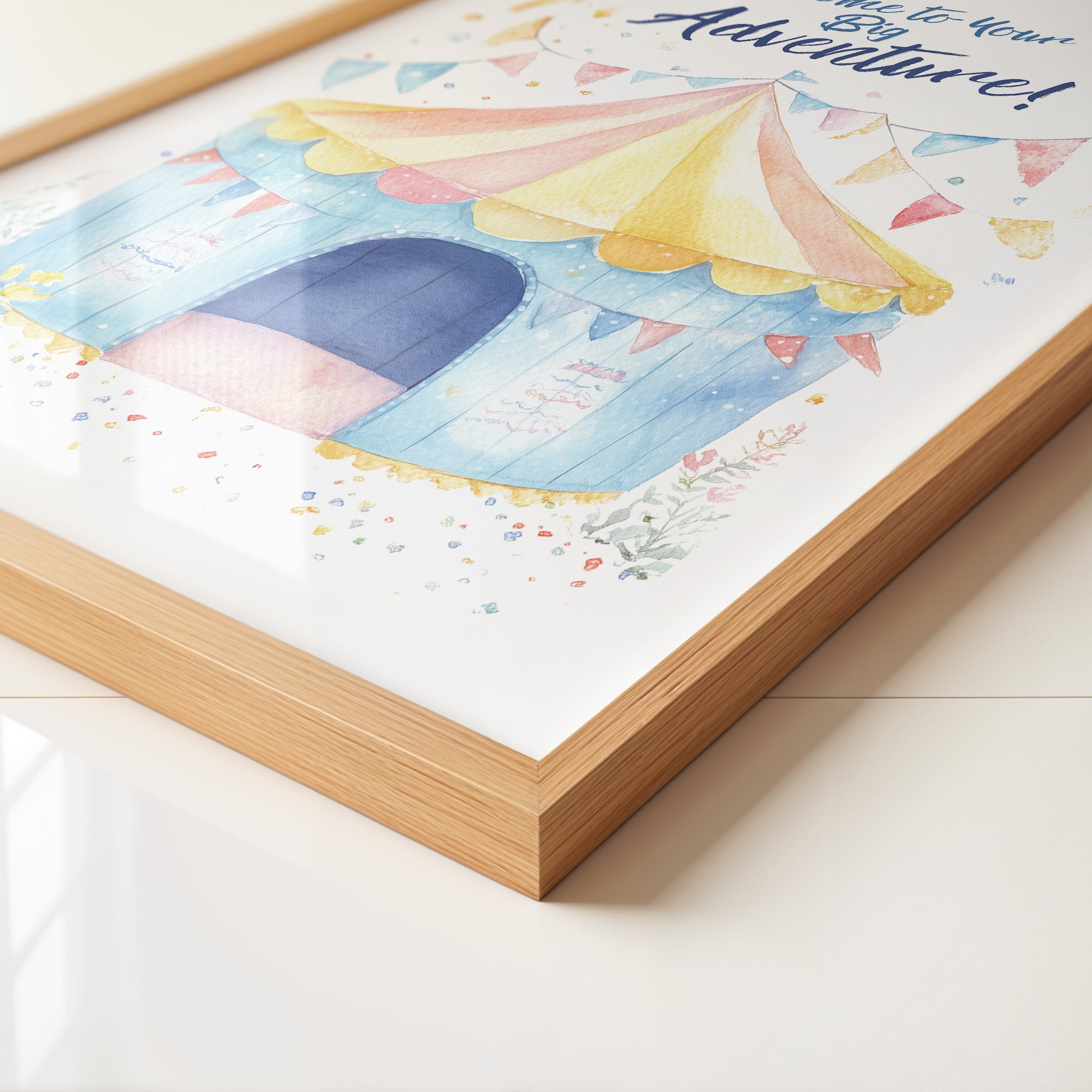 Zirkuszelt Aquarell Pastellfarben