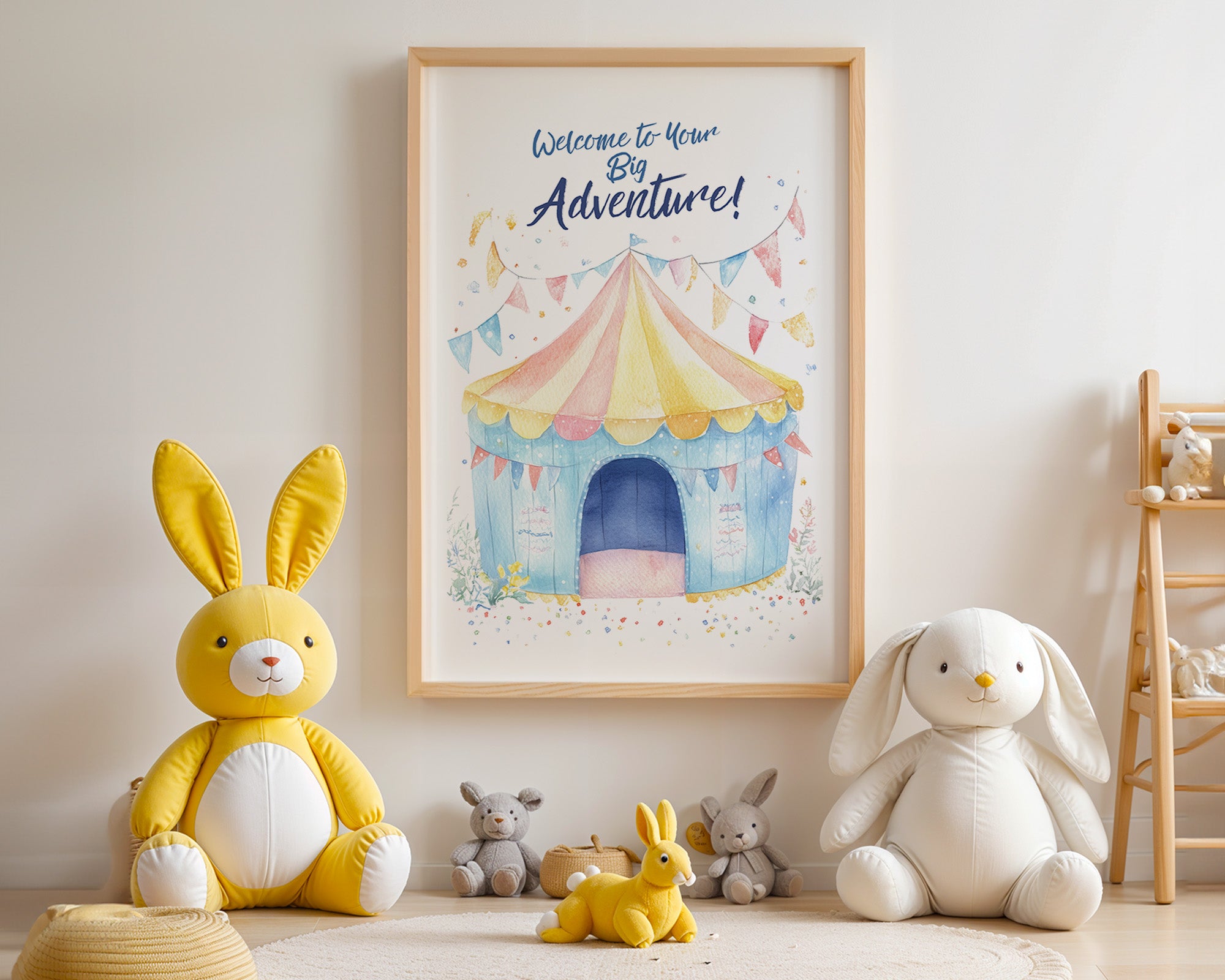 Zirkuszelt Aquarell Pastellfarben