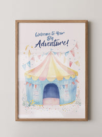 Zirkuszelt Aquarell Pastellfarben