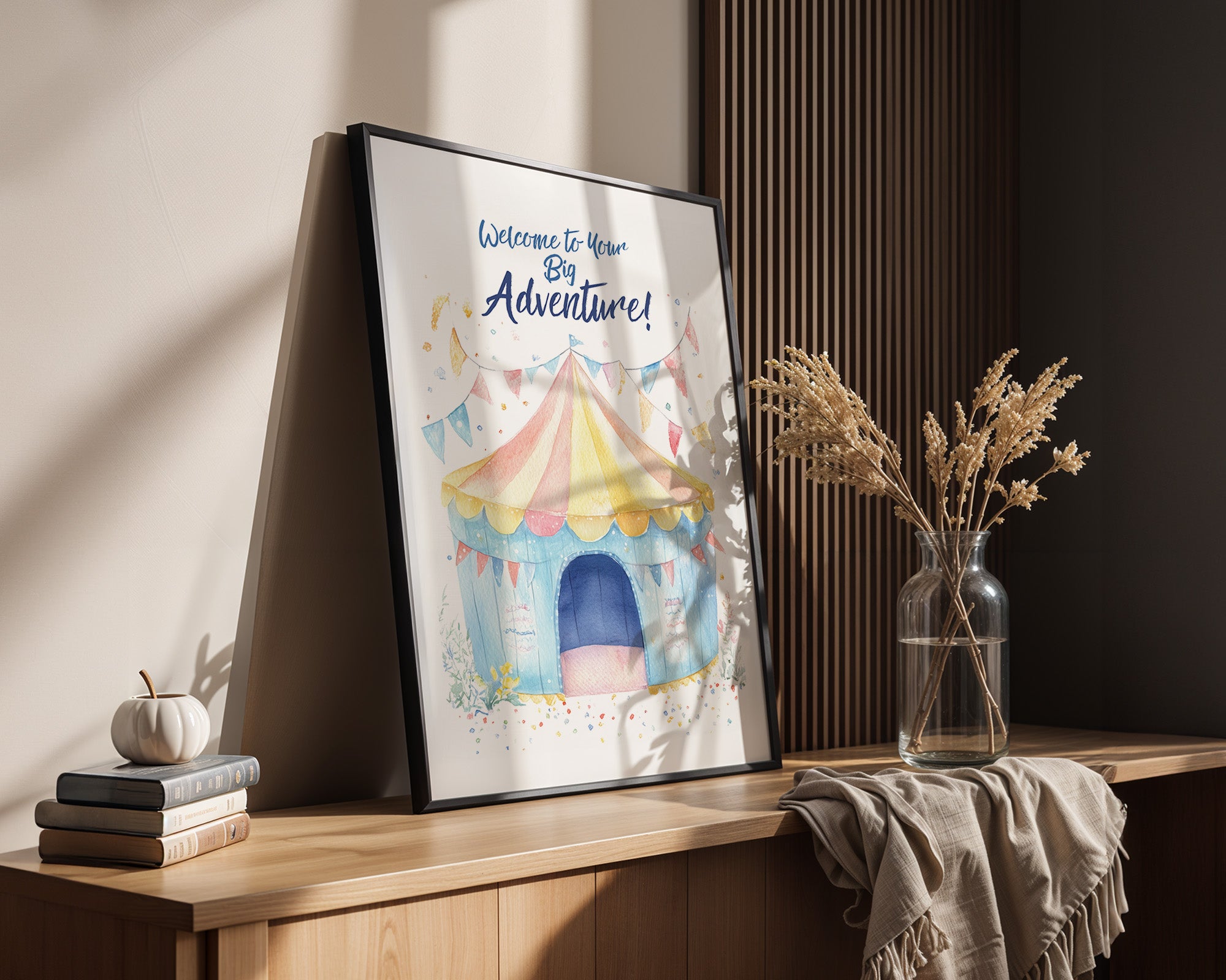 Zirkuszelt Aquarell Pastellfarben