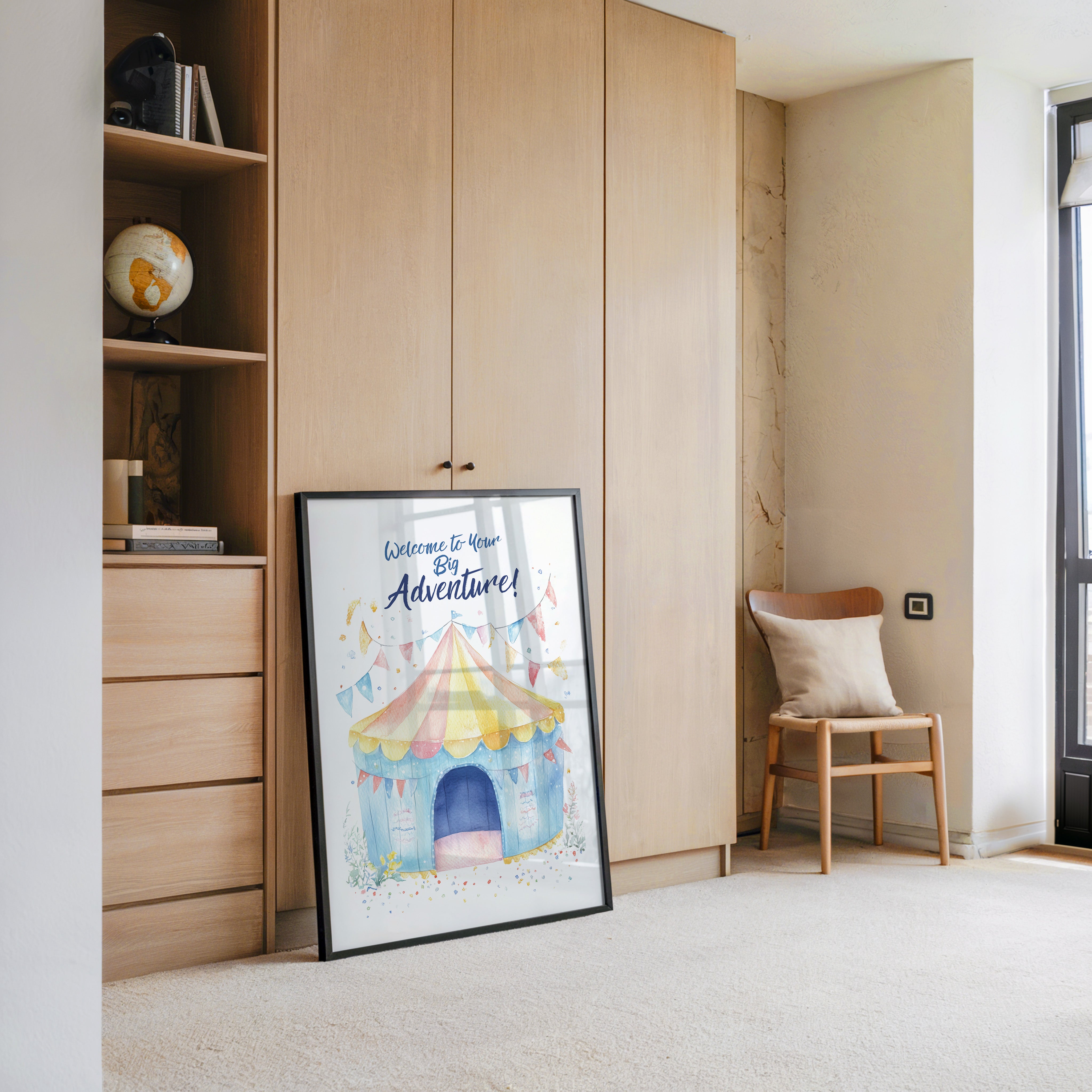 Zirkuszelt Aquarell Pastellfarben