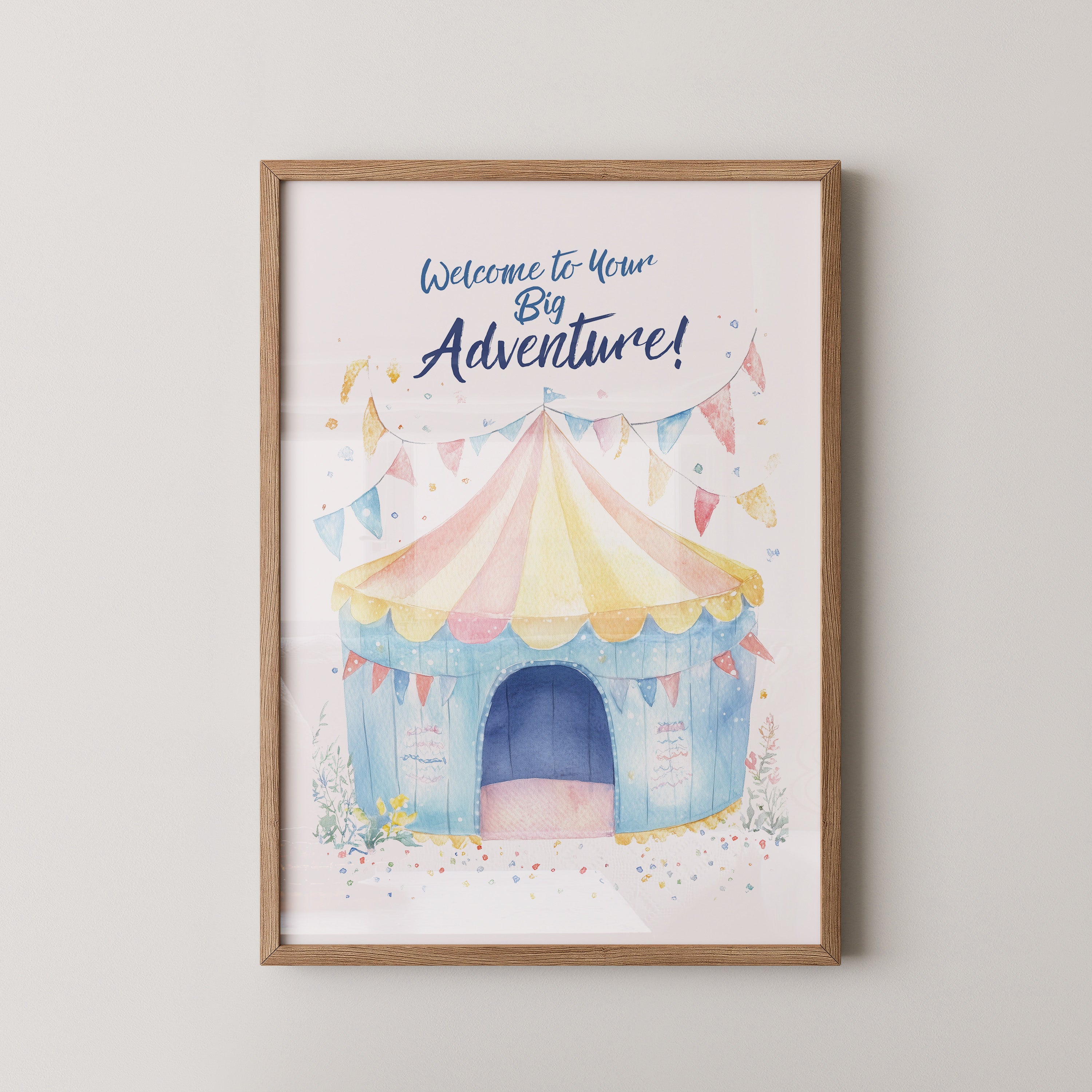 Zirkuszelt Aquarell Pastellfarben