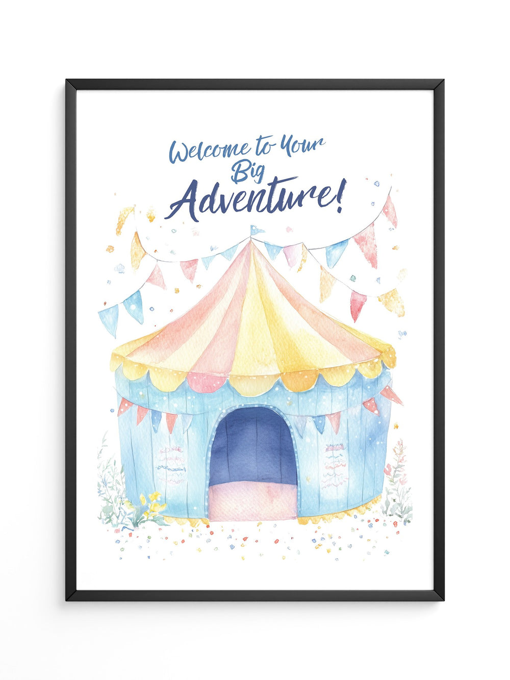 Zirkuszelt Aquarell Pastellfarben