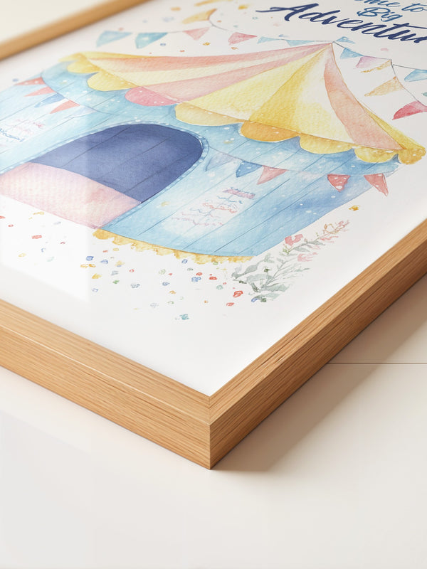 Zirkuszelt Aquarell Pastellfarben