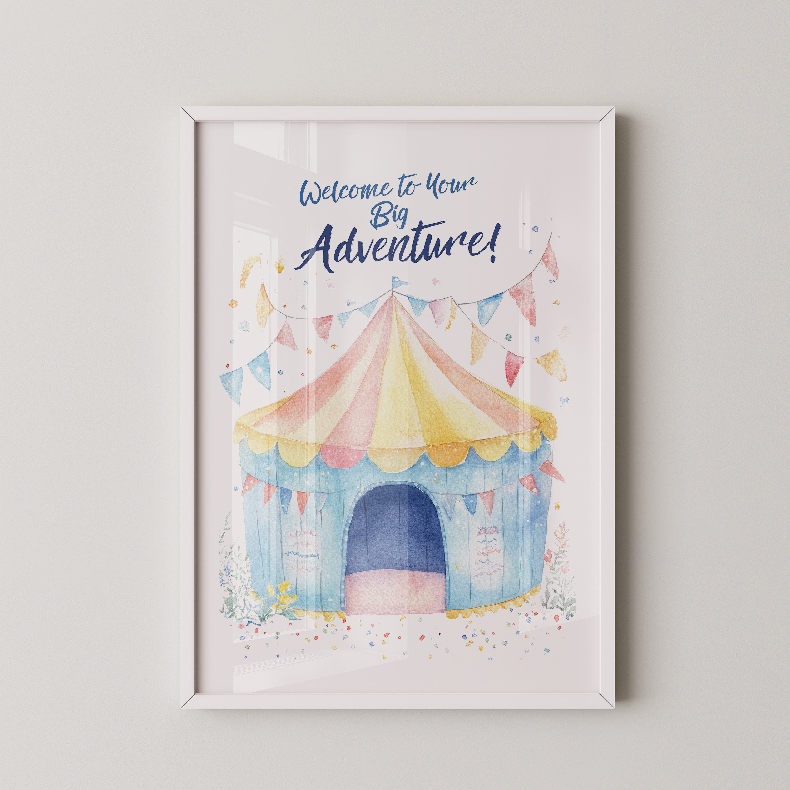 Zirkuszelt Aquarell Pastellfarben