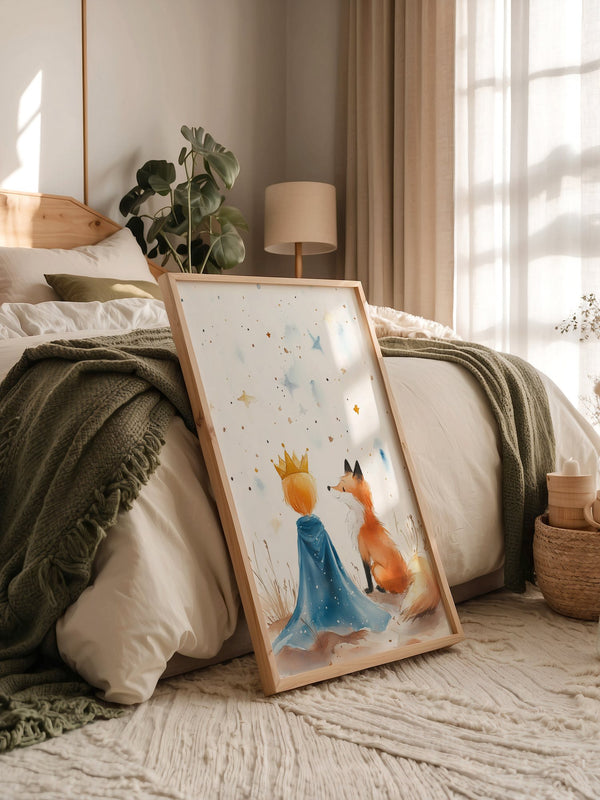 Prinz Fuchs Aquarell Sterne