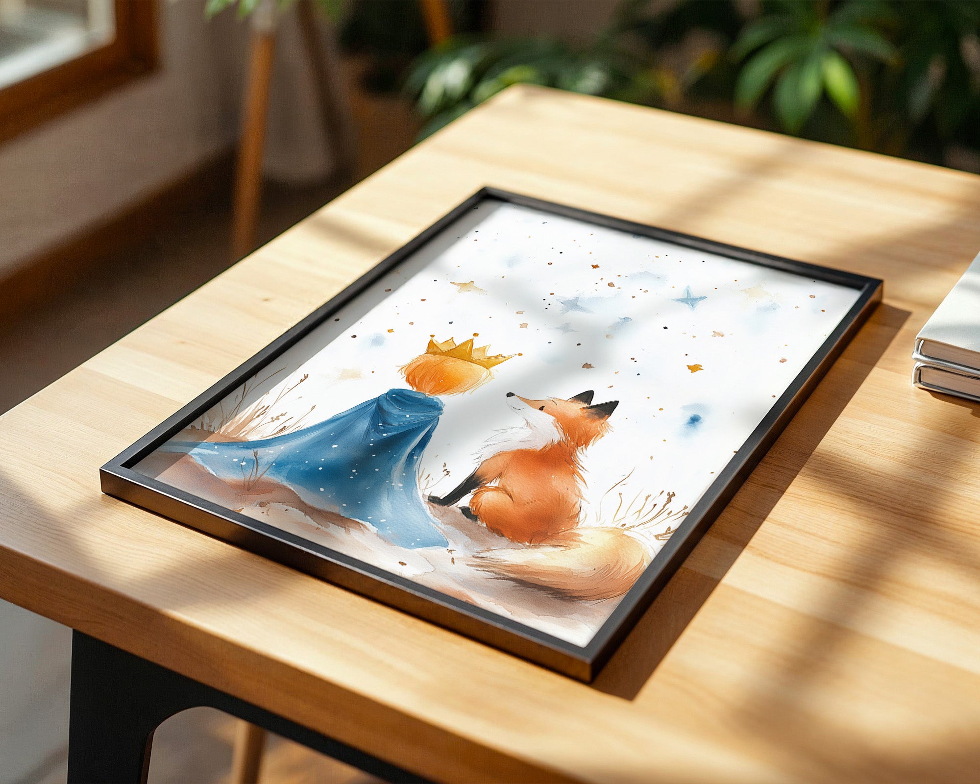 Prinz Fuchs Aquarell Sterne