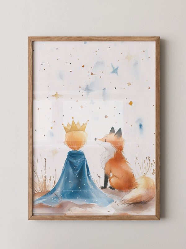 Prinz Fuchs Aquarell Sterne