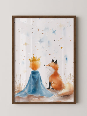 Prinz Fuchs Aquarell Sterne
