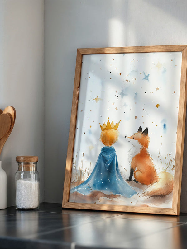Prinz Fuchs Aquarell Sterne