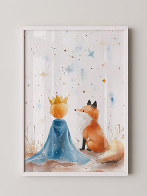 Prinz Fuchs Aquarell Sterne