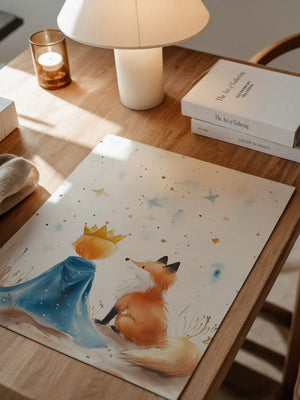 Prinz Fuchs Aquarell Sterne