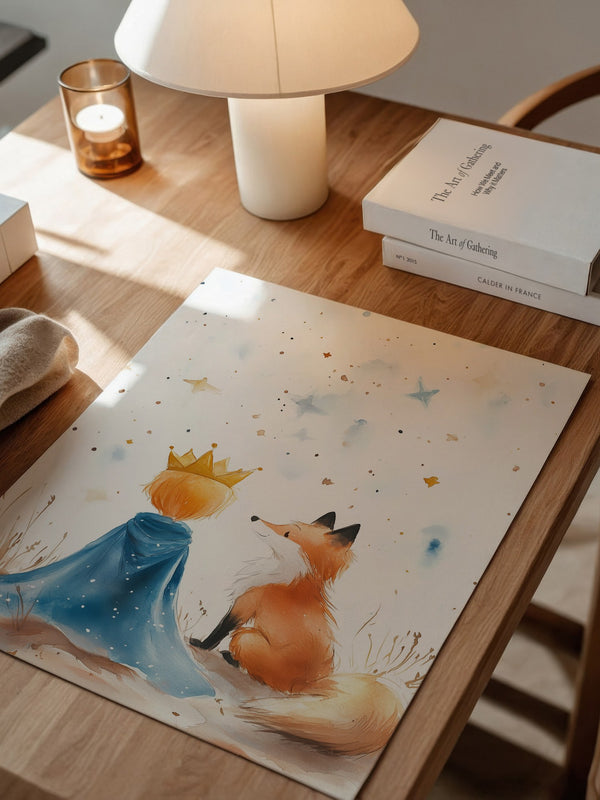 Prinz Fuchs Aquarell Sterne