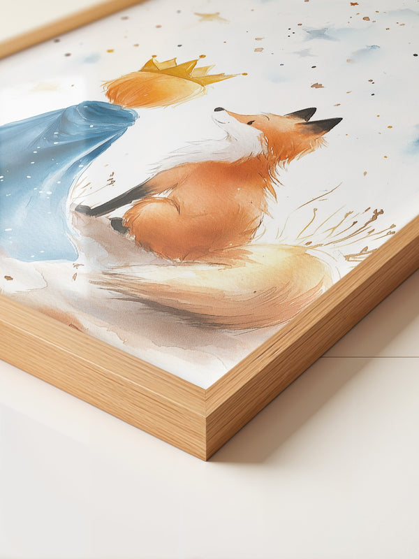 Prinz Fuchs Aquarell Sterne
