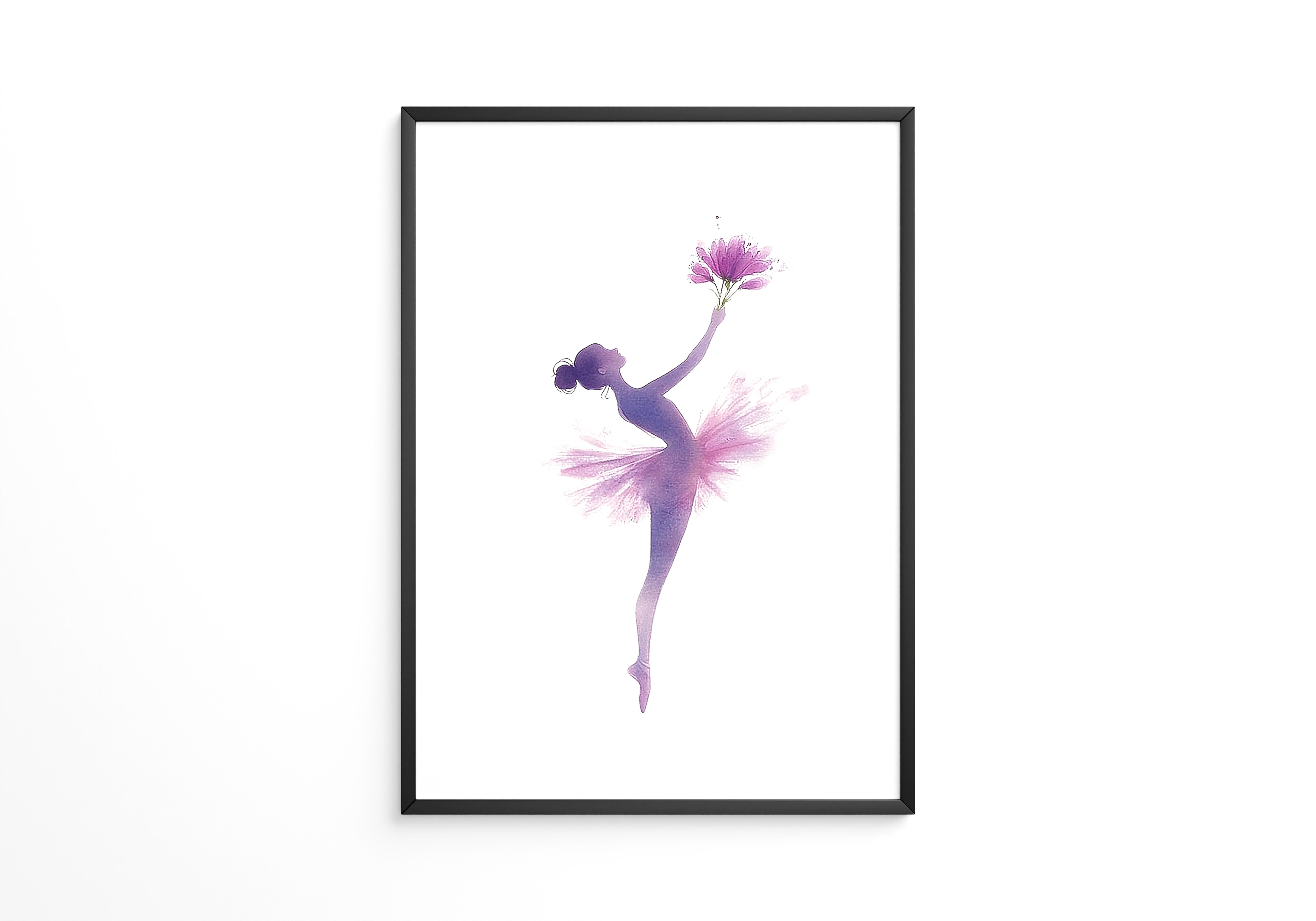 Ballerina Aquarell Blütenmagie