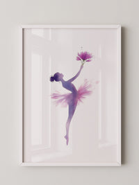 Ballerina Aquarell Blütenmagie