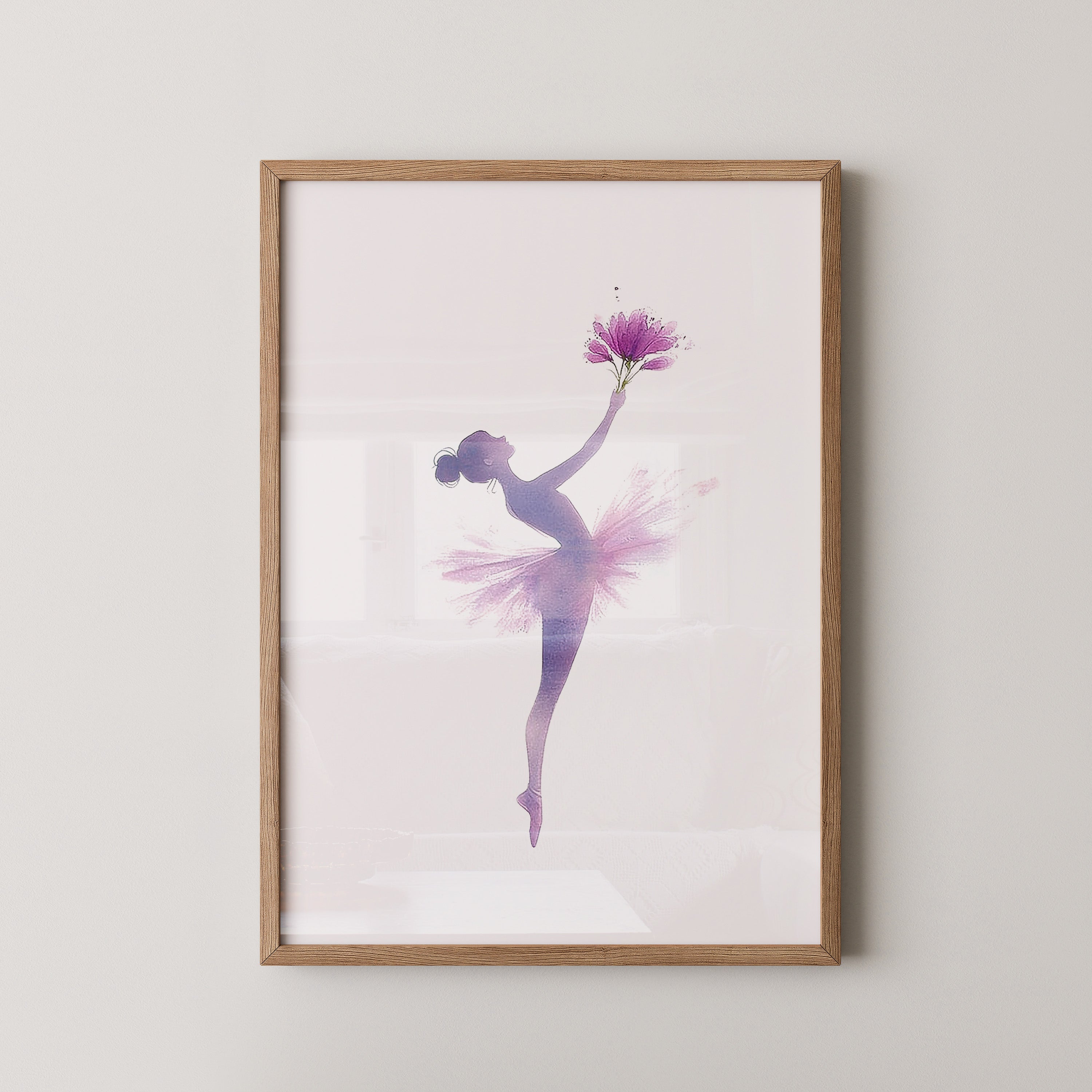 Ballerina Aquarell Blütenmagie