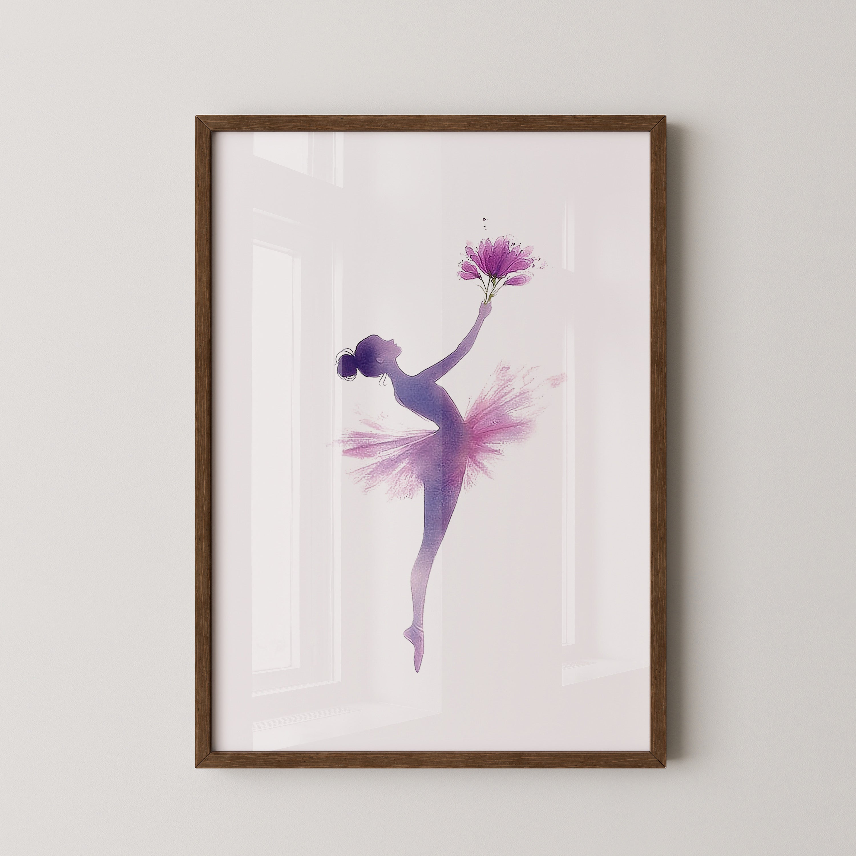 Ballerina Aquarell Blütenmagie
