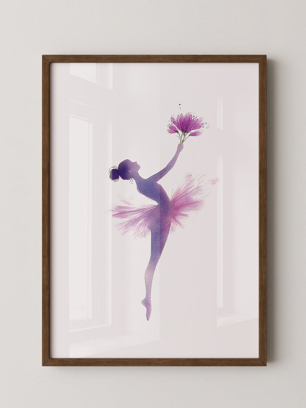 Ballerina Aquarell Blütenmagie