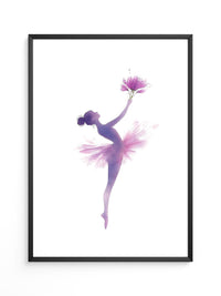 Ballerina Aquarell Blütenmagie