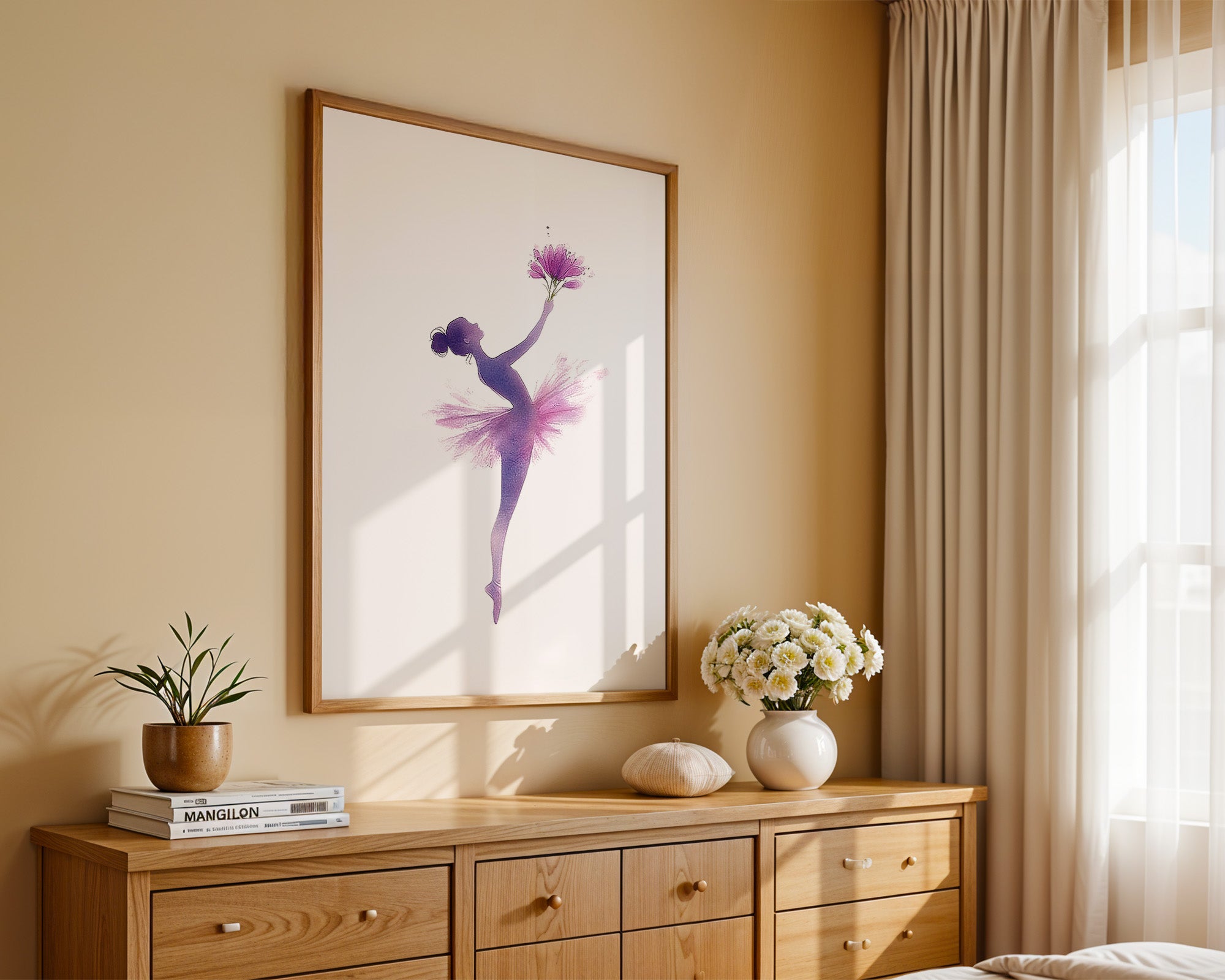 Ballerina Aquarell Blütenmagie