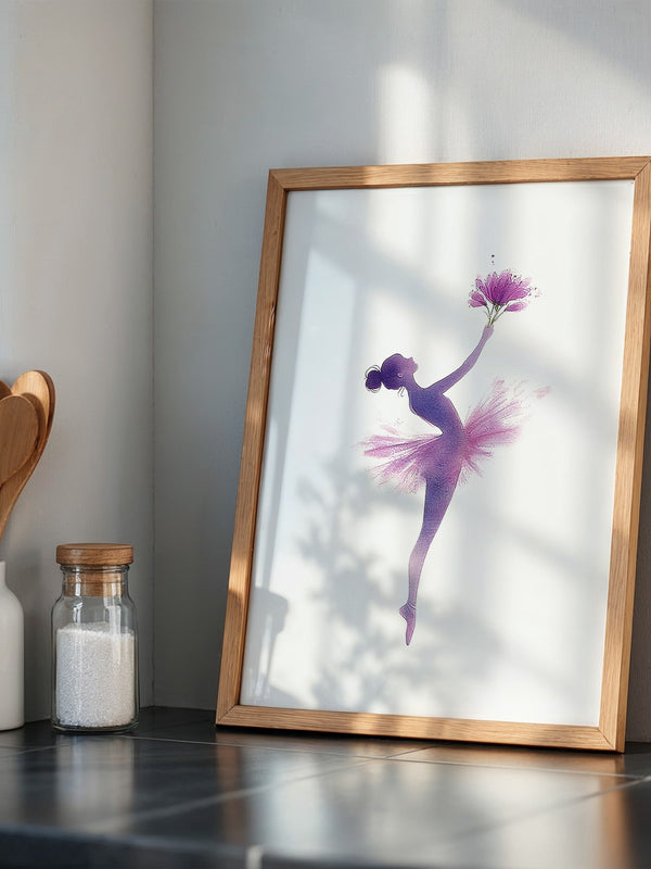 Ballerina Aquarell Blütenmagie
