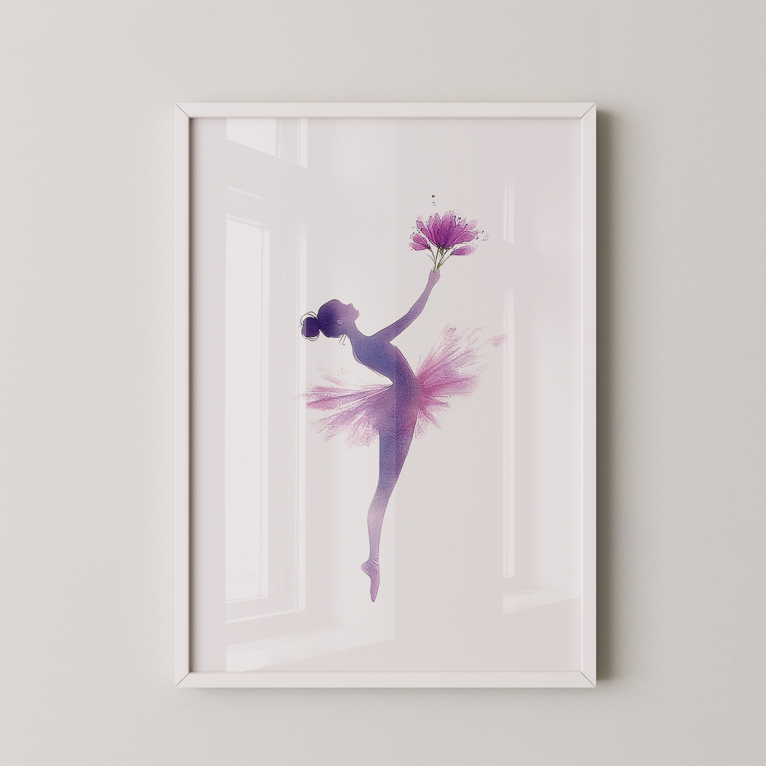 Ballerina Aquarell Blütenmagie