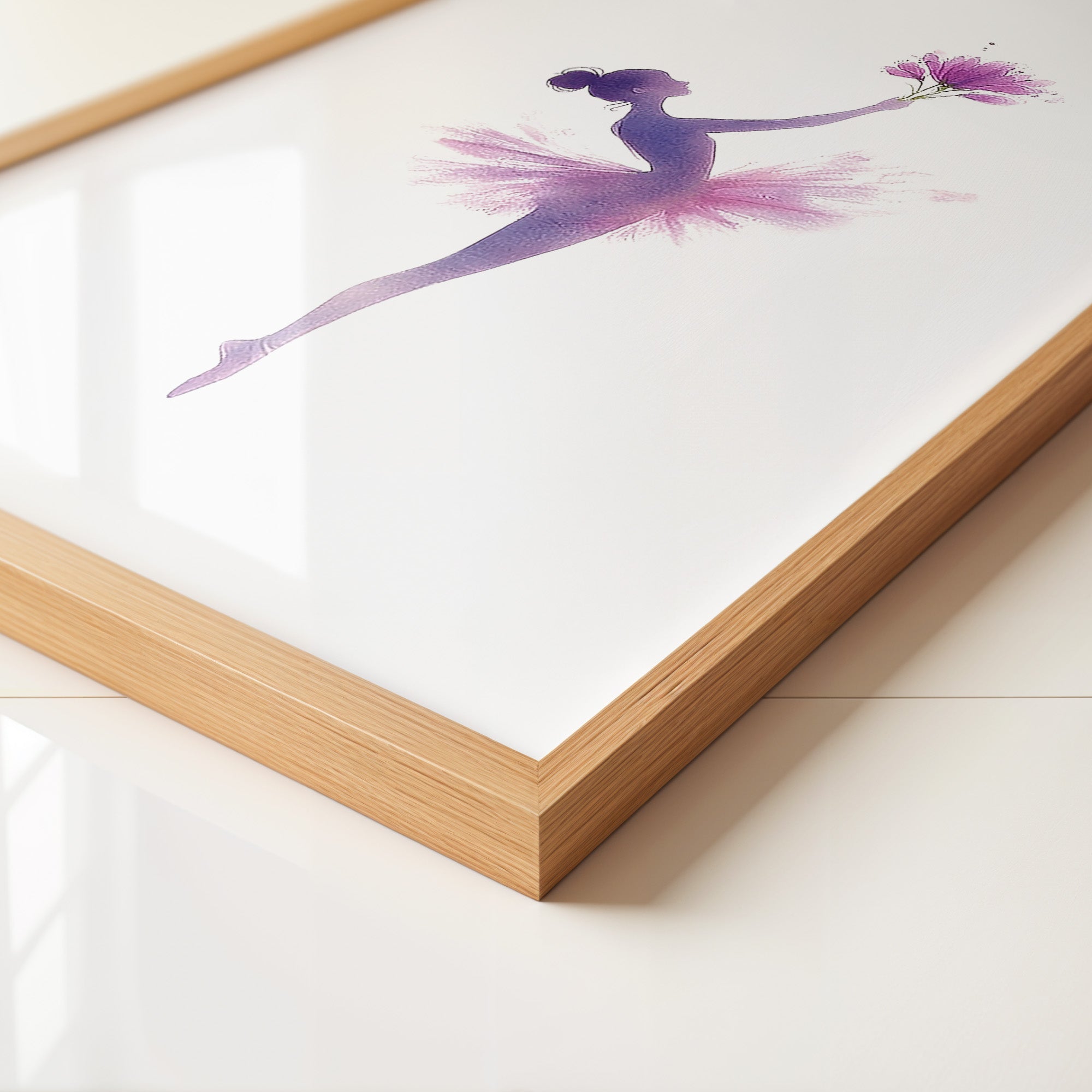 Ballerina Aquarell Blütenmagie