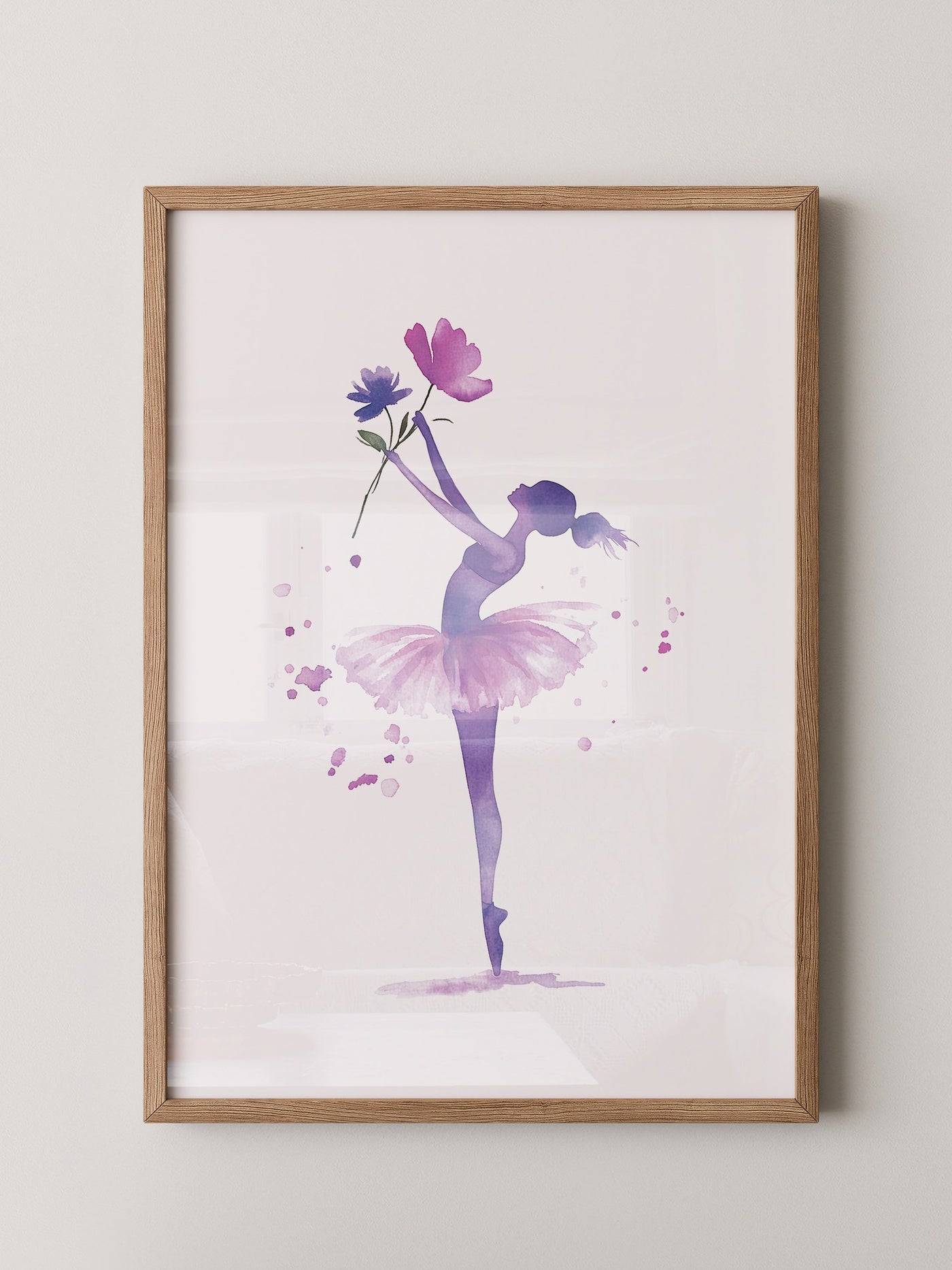 Ballerina Aquarell Blumenpracht
