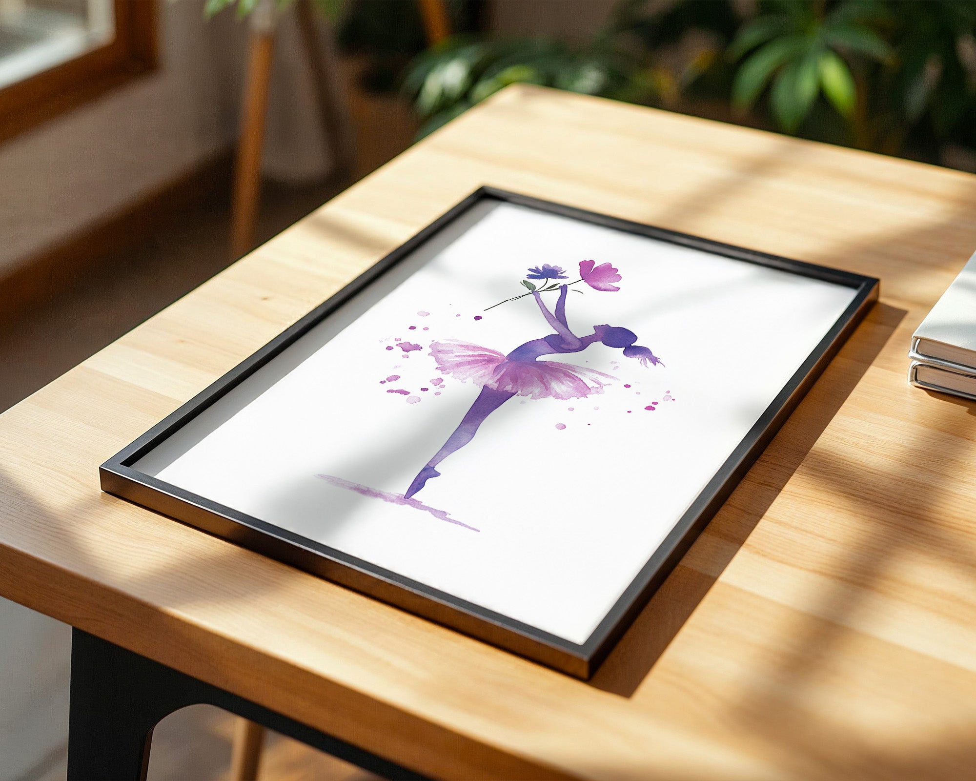 Ballerina Aquarell Blumenpracht