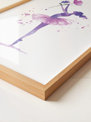 Ballerina Aquarell Blumenpracht