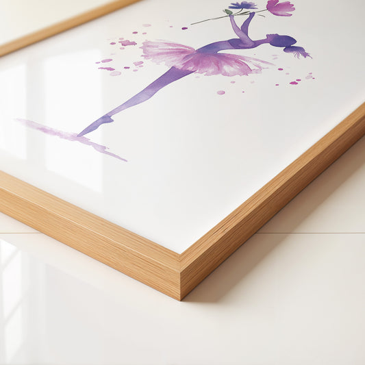 Ballerina Aquarell Blumenpracht