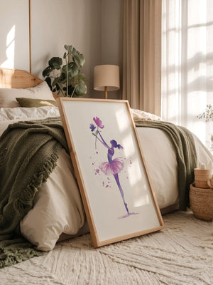 Ballerina Aquarell Blumenpracht