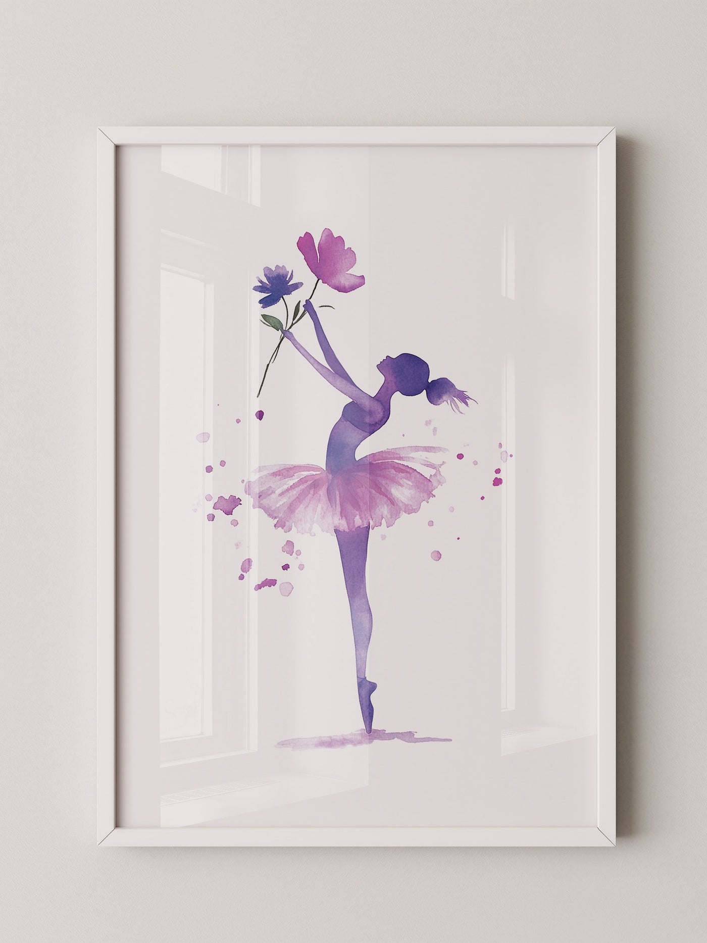 Ballerina Aquarell Blumenpracht