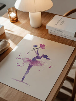 Ballerina Aquarell Blumenpracht