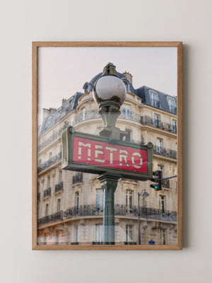 Pariser Metro Zeichen Vintage