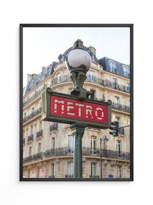 Pariser Metro Zeichen Vintage