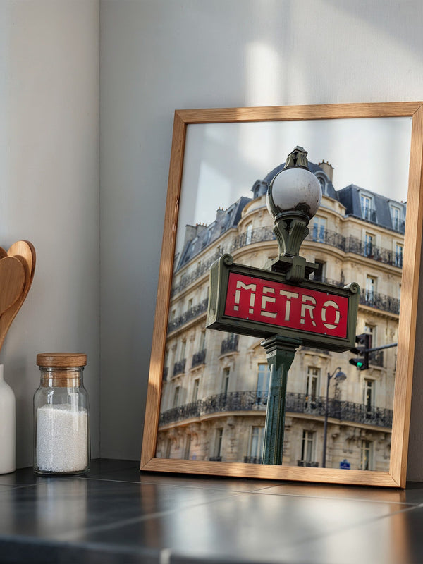 Pariser Metro Zeichen Vintage