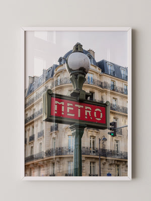 Pariser Metro Zeichen Vintage