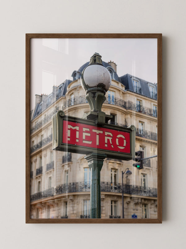 Pariser Metro Zeichen Vintage