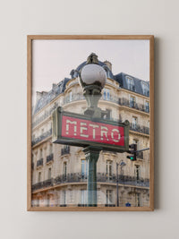 Pariser Metro Zeichen Vintage
