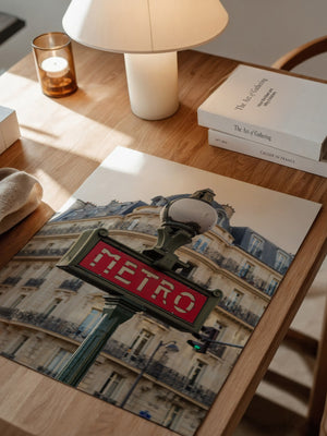 Pariser Metro Zeichen Vintage
