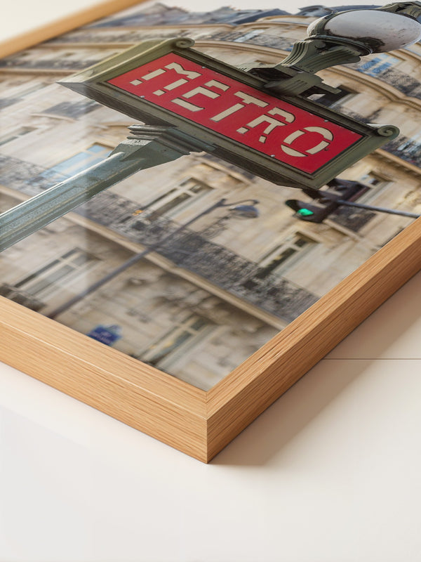 Pariser Metro Zeichen Vintage