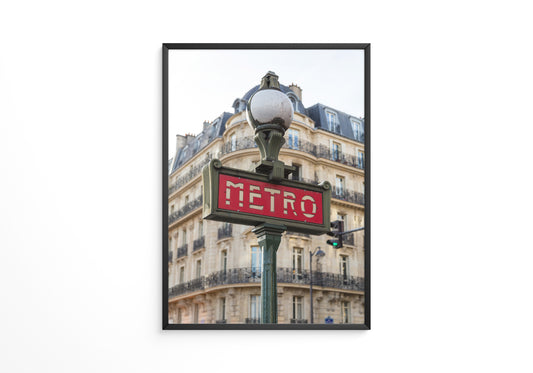 Pariser Metro Zeichen Vintage