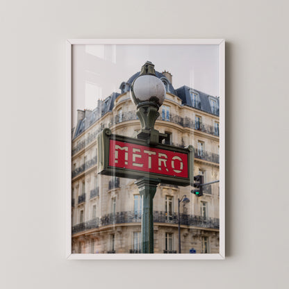 Pariser Metro Zeichen Vintage