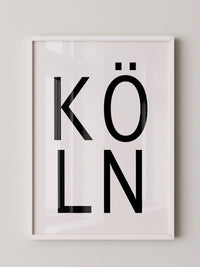 Köln Typografie modern